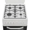 Hotpoint HTG5GCWL 50cm Gas Twin Cooker with Glass Lid in White