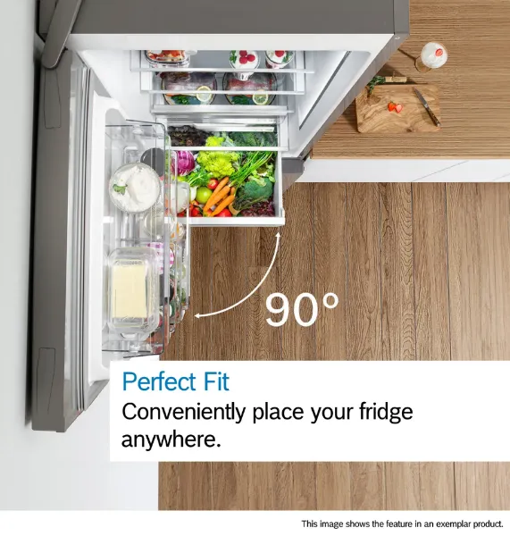 Bosch KGN86VIEAG Series 4 Total No Frost Freestanding Fridge Freezer in Brushed Steel Anti-Fingerprint