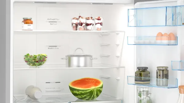 Bosch KGN86VIEAG Series 4 Total No Frost Freestanding Fridge Freezer in Brushed Steel Anti-Fingerprint