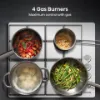 Hisense GM642XHS 60cm Gas Hob - Stainless Steel