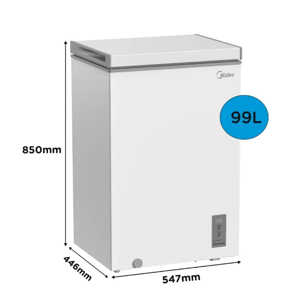 Midea MDRC154FZE01 99 Ltr Chest Freezer - White