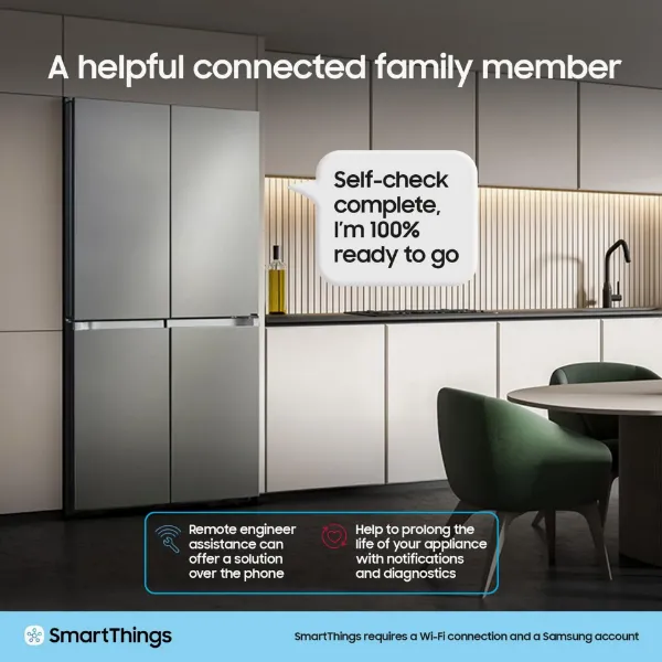 Samsung RS90F64EEFEU 91.2cm 60/40 Total No Frost American Fridge Freezer - Black