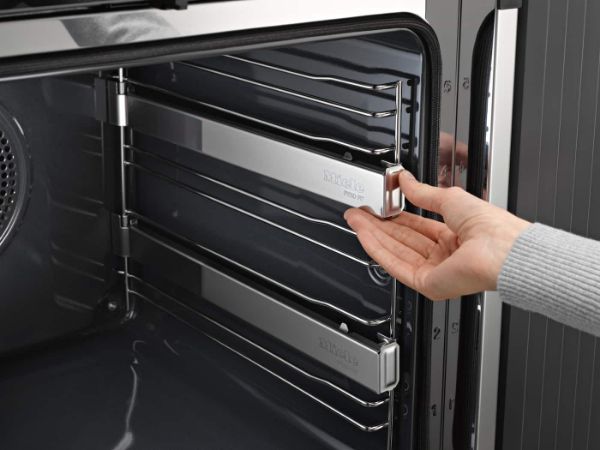 Miele H7364BP Built-In Electric Single Oven in CleanSteel with Pyrolytic Cleaning
