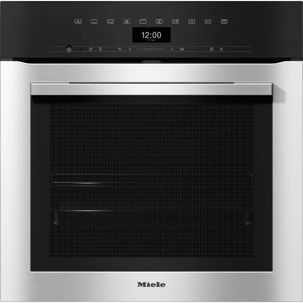 Miele H7364BP Built-In Electric Single Oven in CleanSteel with Pyrolytic Cleaning