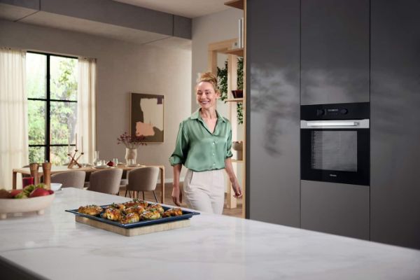 Miele H2861B PureLine Built In Single Electric Oven in Stainless Steel/Clean Steel