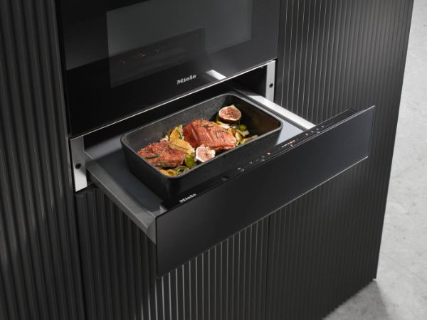 Miele ESW7010 14cm High Gourmet Warming Drawer in Obsidian Black