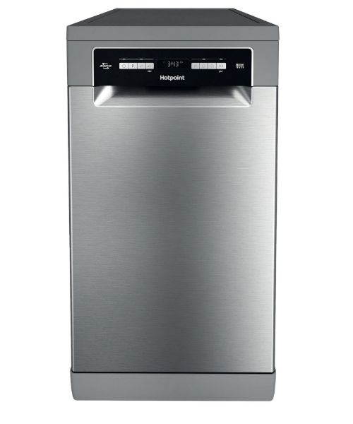Hotpoint HSFO 3T223 W X UK N Slimline Dishwasher with 10 Place Settings - Stainless Steel Inox