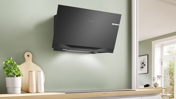 Bosch DWK91LT60B Series 8 90cm Wall-Mounted Chimney Cooker Hood in Black