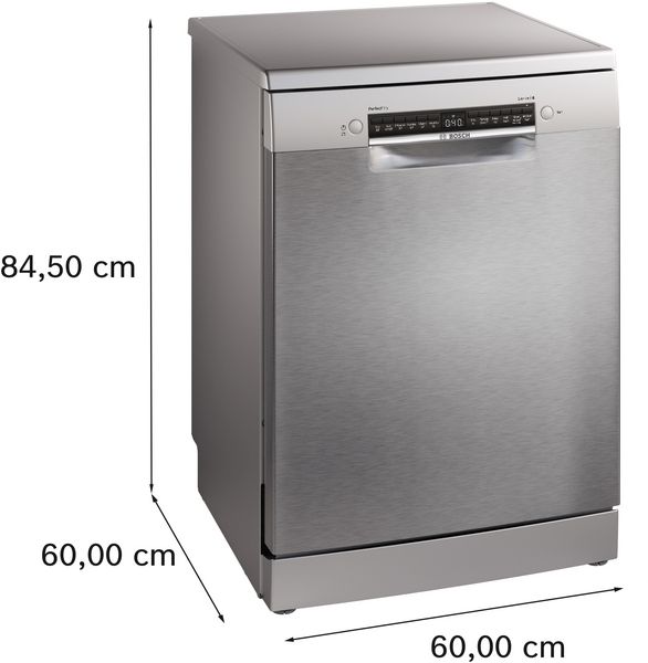 Bosch SMS6ZCI10G Full Size Freestanding Dishwasher in Silver Inox