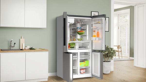 Bosch KFD96APEA American Style Fridge Freezer with French Doors in Brushed Steel Anti-Fingerprint