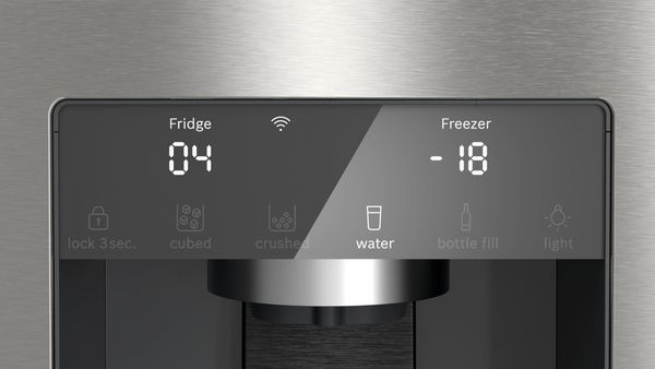 Bosch KFD96APEA American Style Fridge Freezer with French Doors in Brushed Steel Anti-Fingerprint