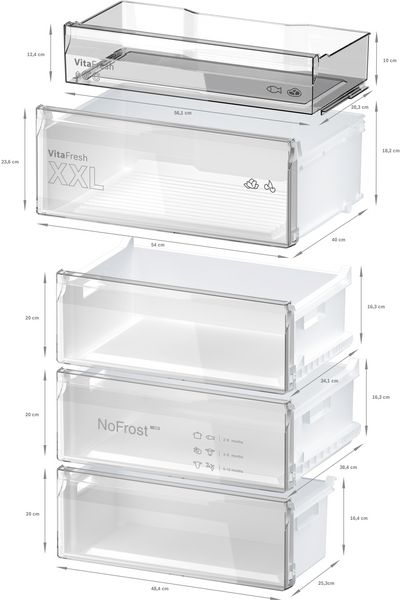 Bosch KGN492LDFG Freestanding Fridge Freezer In Inox-look