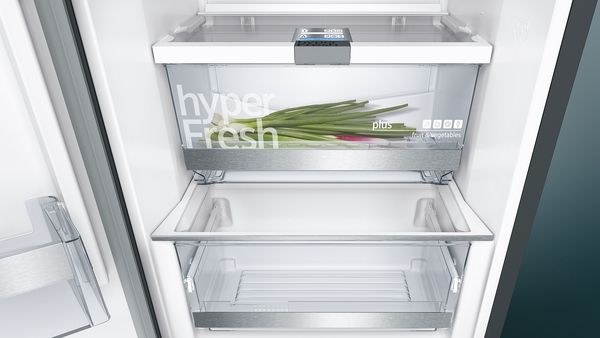 Siemens KS36VAXEP Freestanding Fridge in Black Inox Antifingerprint