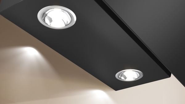 Neff D83IDK1S0B 80cm Wall-Mounted Cooker Hood in Black and Clear Glass