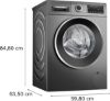 Bosch WNG254R1GB Washer Dryer with Anti Stain System in Grey