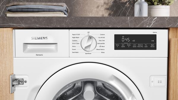 Siemens WI14W502GB Built-in Washing Machine in White