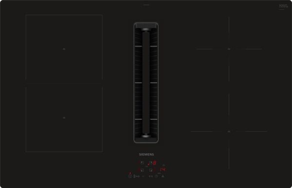 Siemens ED811BS16E 80cm Induction Hob with Integrated Ventilation System in Black