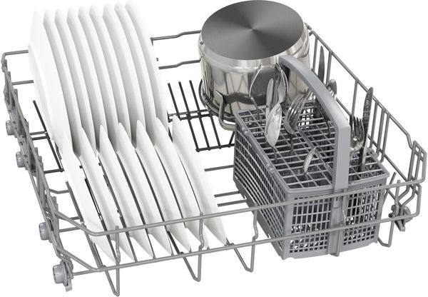 Neff S145HTS01G Semi-integrated Dishwasher in Brushed Steel