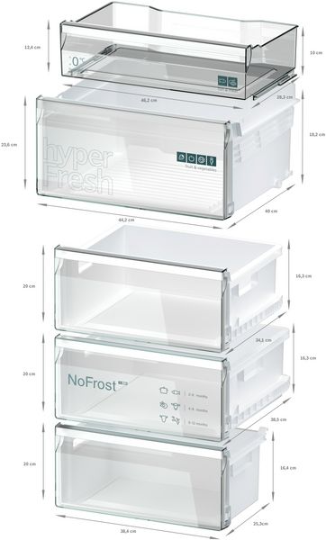 Siemens KG39NXIBF Freestanding Fridge-Freezer In Inox-easyclean