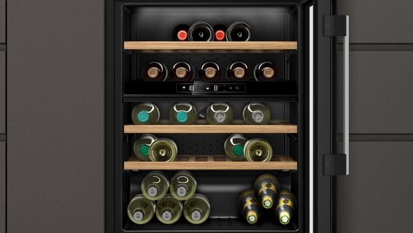 Neff KU9213HG0G Built-In Wine Cooler in Black with Glass Door