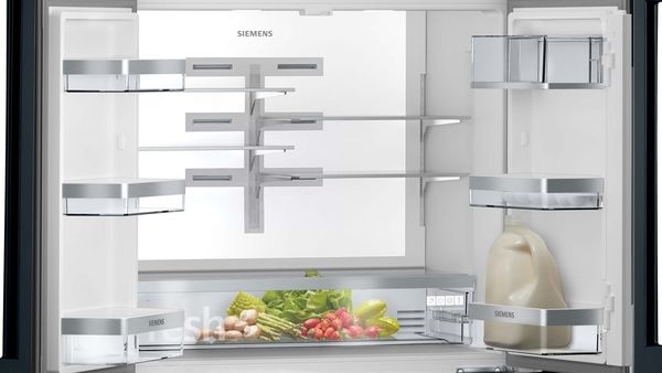 Siemens KF96RSBEA American Style Fridge-Freezer in Black