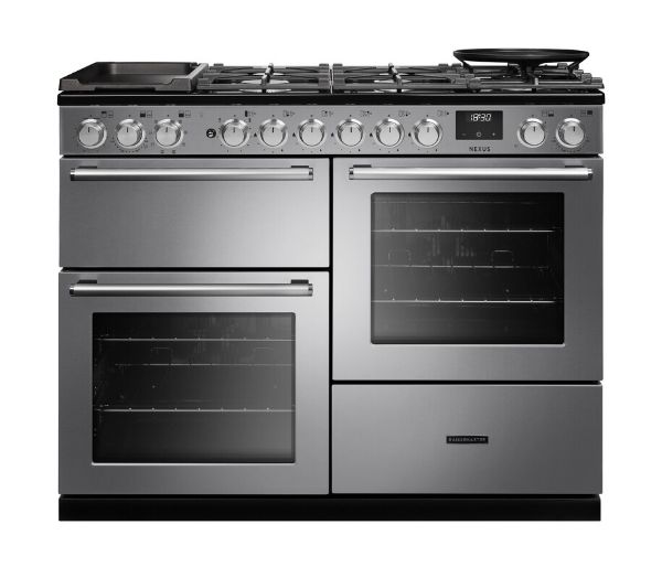 Rangemaster 16415 Nexus OC 110 Dual Fuel Range Cooker with Proving Drawer in Stainless Steel with Chrome Trim - NEXO110DFSTST/CM1