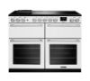 Rangemaster 16482 Nexus BC 110 Induction Range Cooker with Slow Cook Oven in White with Chrome Trim - NEXB110EIPWHT/CM1