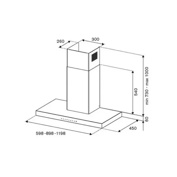Bertazzoni KT120P1AXT Professional Series 120cm T-Shaped Hood Stainless