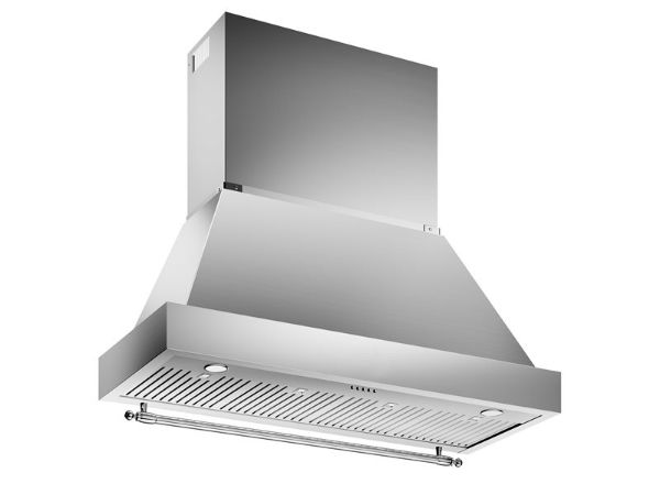 Bertazzoni KC48HERTAX + K120HERTX Heritage Chimney Hood 120cm Wall Mounted in Stainless Steel