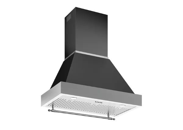 Bertazzoni KC36HERTNE + K100HERTX Heritage Chimney Hood 100cm Wall Mounted Nero