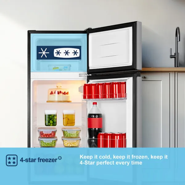 Fridgemaster MTM48120ES 70/30 Fridge Freezer - Silver