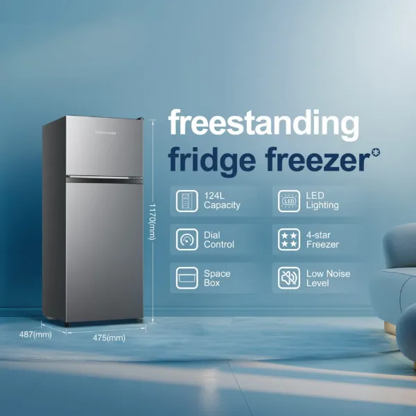 Fridgemaster MTM48120ES 70/30 Fridge Freezer - Silver