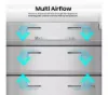 Hisense RF815N4SESE Total No Frost Plumbed American Fridge Freezer - Silver
