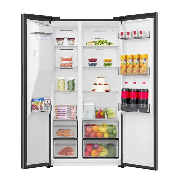 Hisense RS5P528STBE PureFlat Total No Frost American Side By Side - Black