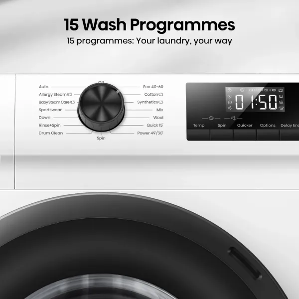 Hisense WF1Q7021BW 7kg 1200 Spin, Steam Washing Machine - White 