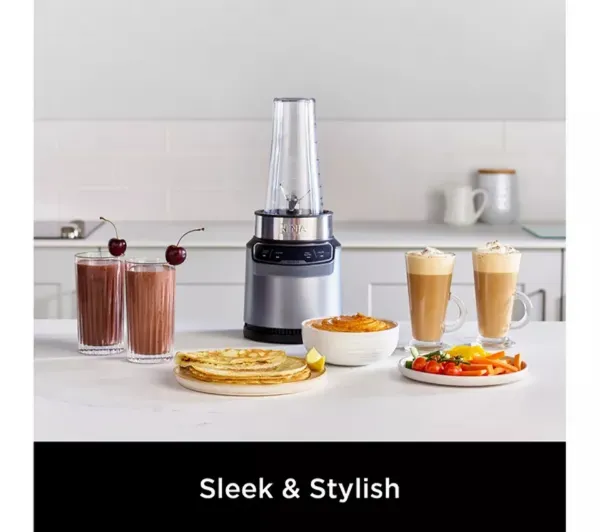 Ninja BN500UK Motorised Compact Blender with Auto-iQ – Dark Grey