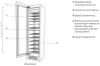 Bertazzoni WC605BLX2T 60 cm Built-in Wine Cellar Column Left Hinge in Stainless Steel 