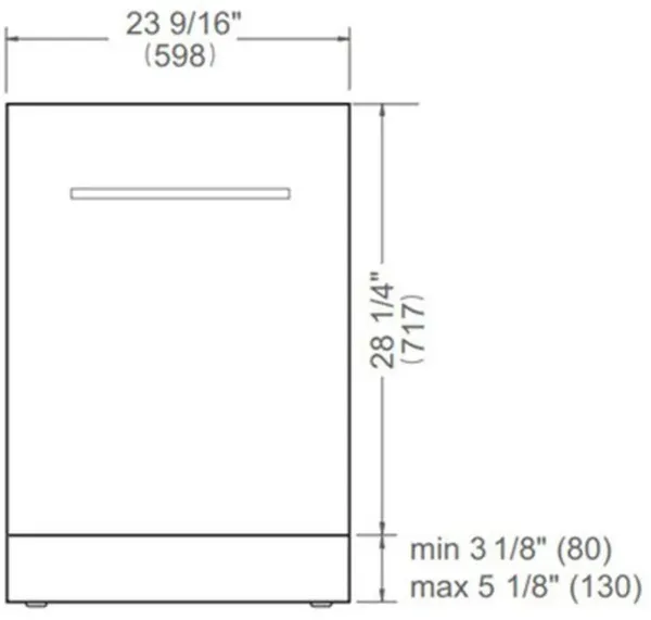 Bertazzoni DW60S3UDXDP 60cm Stainless Steel Slot-Under Dishwasher