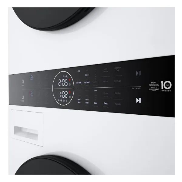 LG WT1210WWF 12kg/10kg 1400 Spin Wash Tower - White