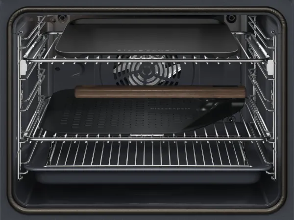 AEG GX7PB63FSB 59.6cm Built In Electric Single Oven - Gloss Black with Steel Trim