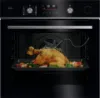 AEG GR6PB52FSB 59.6cm Built In Electric Single Oven - Gloss Black with Steel Trim