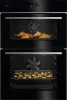 AEG GE7CP61FB 59.4cm Built In Electric Double Oven - Gloss Black with Steel Trim