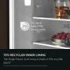AEG NSC6L18ZES 54.6cm 70/30 Built In Low Frost Fridge Freezer