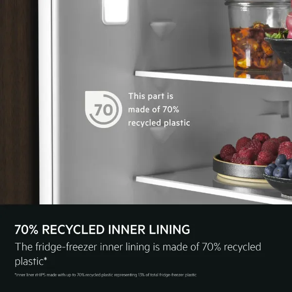 AEG NSC6L18ZES 54.6cm 70/30 Built In Low Frost Fridge Freezer