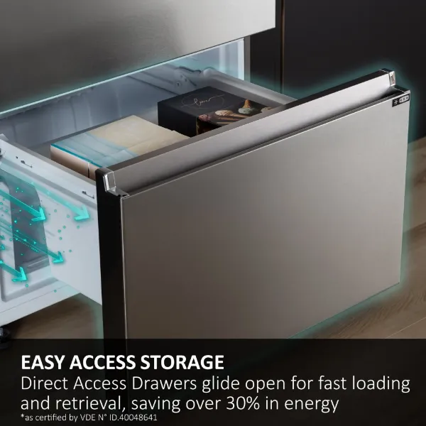 Haier HTW5618EWMG 60/40 Fridge Freezer - Silver