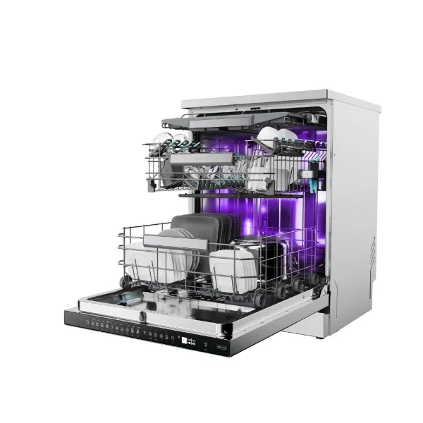 Haier XF 6B2M3BX-80 Dishwasher - Silver - 16 Place Settings
