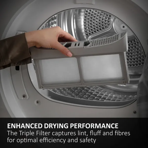 Haier HD90-A3Q397U1 9kg Heat Pump Tumble Dryer - White