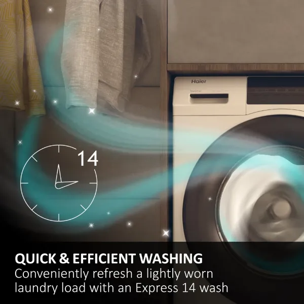 Haier HW100BP14357GUUK 10kg 1400 Spin Washing Machine - Graphite