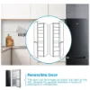 Midea MDRB379FGD30 54.7cm 60/40 Total No Frost Fridge Freezer - Black