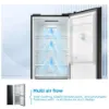 Midea MDRB379FGD30 54.7cm 60/40 Total No Frost Fridge Freezer - Black